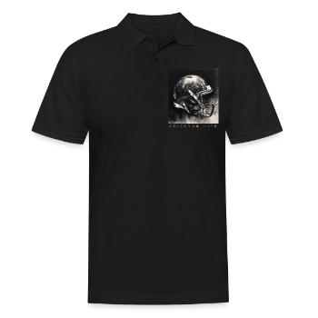 Gridiron Football Touchdown am amerikanischen Spieltag - Männer Poloshirt - Schwarz - Vorne - Kai (181cm)