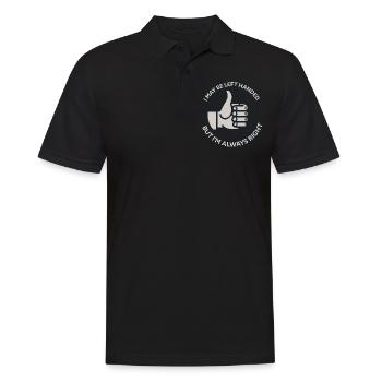Left Handed problems Humoroud Designs - Men's Polo Shirt - black - Front - Kai (181cm)