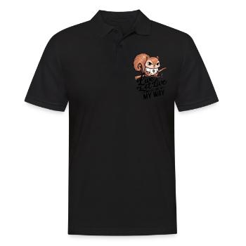 Live Let Live Get Out Of My Way Funny Angry - Men's Polo Shirt - black - Front - Kai (181cm)