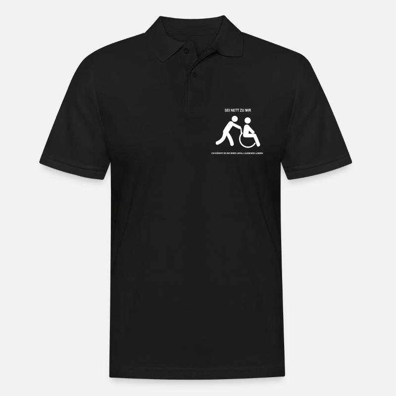 PFLEGER KRANKENPFLEGER SOZIAL ROLLSTUHL GESCHENK - Männer Poloshirt - Schwarz