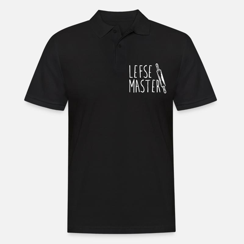 Lefse Master 8 - Männer Poloshirt - Schwarz