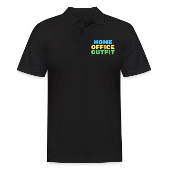 home office - Männer Poloshirt - Schwarz - Vorne - Kai (181cm)