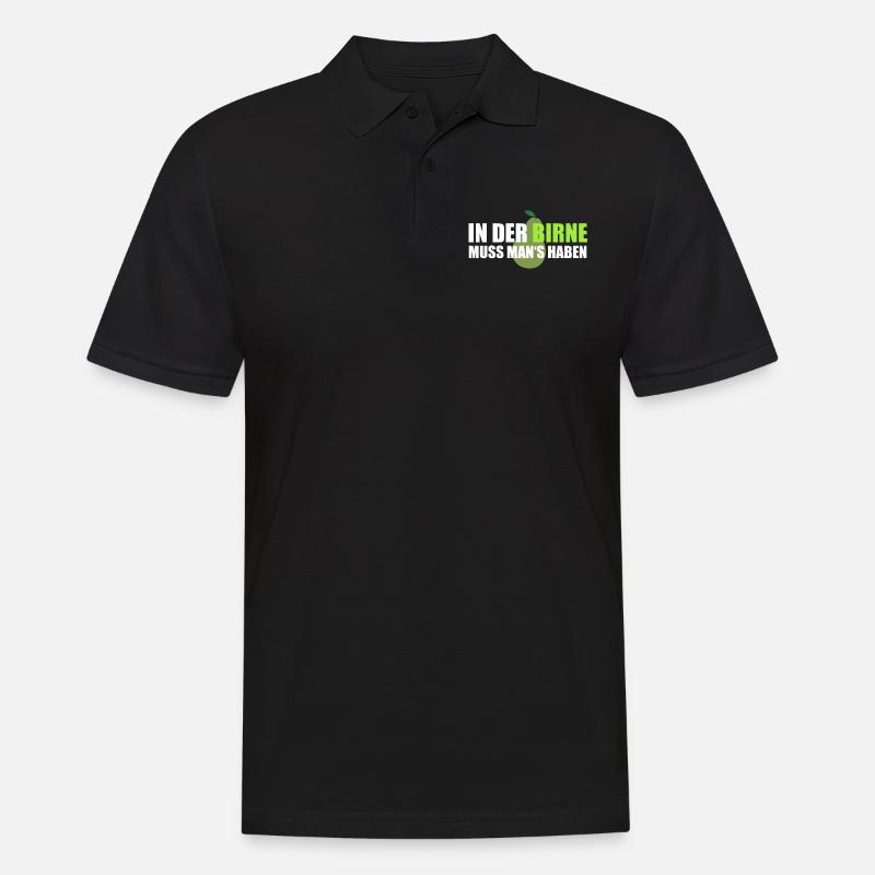 In der Birne - Männer Poloshirt - Schwarz