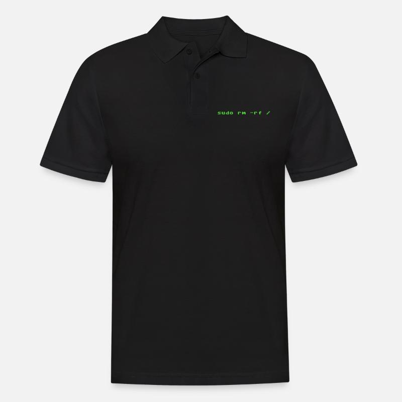 Programmer Sudo rm rf Linux - Polo Homme - noir