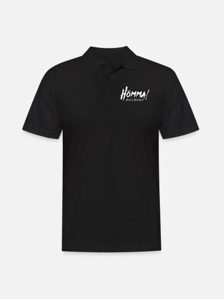 HÖMMA Weisse Bescheid | Ruhrpott Dialekt Slang - Männer Poloshirt - Schwarz
