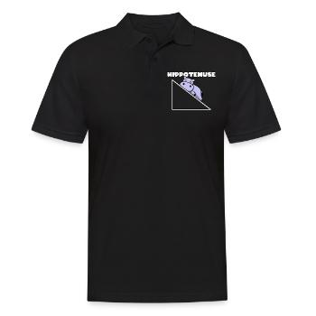 Hippotenuse Pythagoras Mathe Mathematiker Lehrer - Männer Poloshirt - Schwarz - Vorne - Kai (181cm)