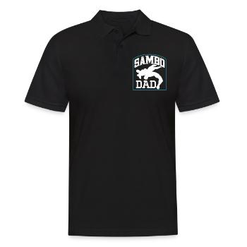 Sambo Père Arts Martiaux Arts Martiaux Entraînement - Polo Homme - noir - Devant - Kai (181cm)