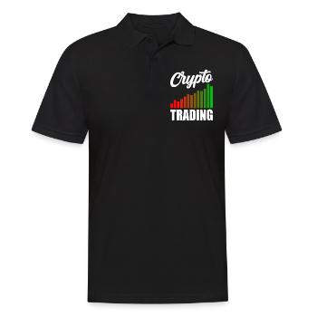 Krypto Handel Trader Traden Crypto Trading - Männer Poloshirt - Schwarz - Vorne - Kai (181cm)
