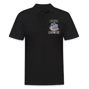 Gartenarbeit Großmutter Gärtnerin Oma Garten - Männer Poloshirt - Schwarz - Vorne - Kai (181cm)