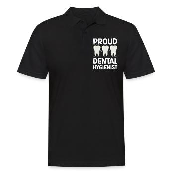 Fier hygiéniste dentaire Dentiste Hygiène dentaire - Polo Homme - noir - Devant - Kai (181cm)
