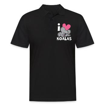J’aime Koalas Koala Animal Koala Ours Doux - Polo Homme - noir - Devant - Kai (181cm)