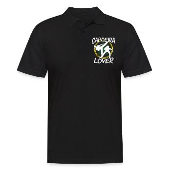 Capoeira Liebhaber Brasilianisch Hobby Kampfsport - Männer Poloshirt - Schwarz - Vorne - Kai (181cm)