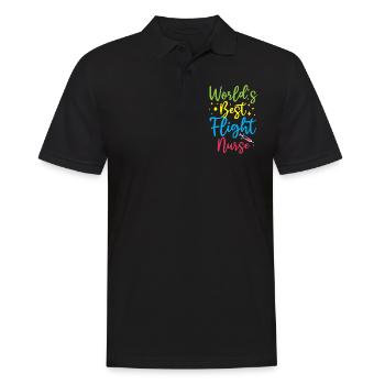 The Best Flight Nurse in the World Flight Doctor - Men's Polo Shirt - black - Front - Kai (181cm)