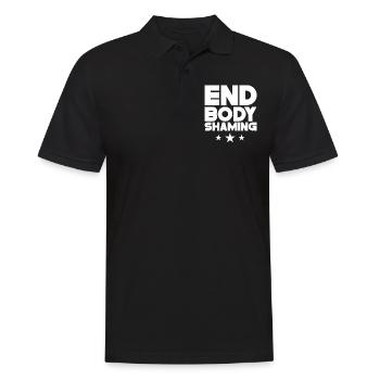 Body Shaming Quitting Annoyance Stop Body shaming - Men's Polo Shirt - black - Front - Kai (181cm)