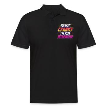 I'm not cranky I'm just an introvert - Men's Polo Shirt - black - Front - Kai (181cm)