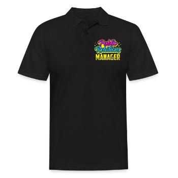 Manager for Public Relations Job PR Profession - Men's Polo Shirt - black - Front - Kai (181cm)