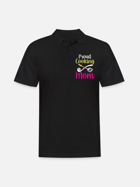 Fière mère cuisinière Maman cuisinière cuisinière cuisinière - Polo Homme - noir