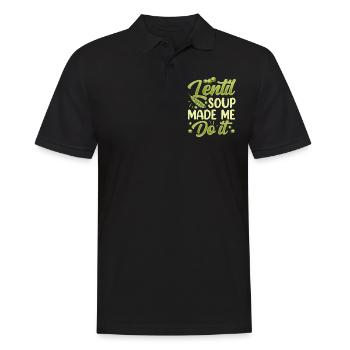 Lentil Soup Got Me Lentil Lens - Men's Polo Shirt - black - Front - Kai (181cm)