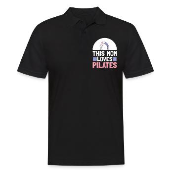 Cette mère aime l’amante de Pilates Mama Mami - Polo Homme - noir - Devant - Kai (181cm)