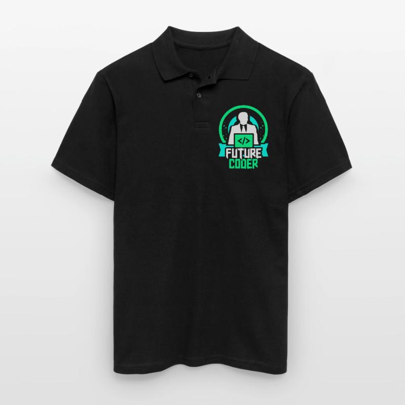 Zukünftiger Coder Coding Programmierer Code Männer Poloshirt