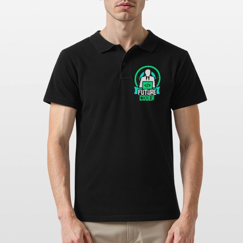 Zukünftiger Coder Coding Programmierer Code Männer Poloshirt