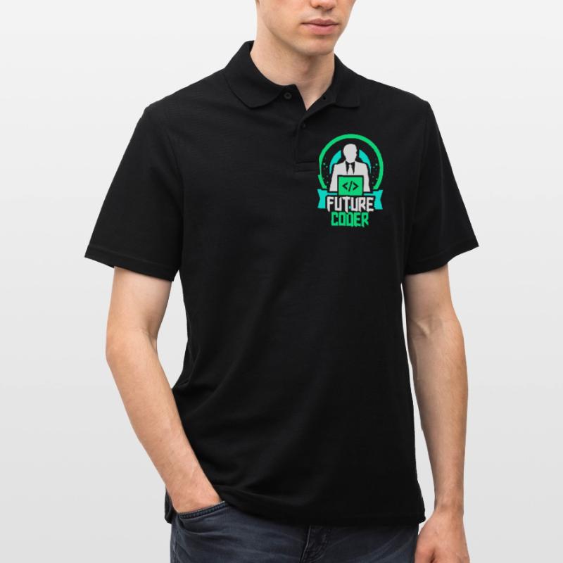Zukünftiger Coder Coding Programmierer Code Männer Poloshirt