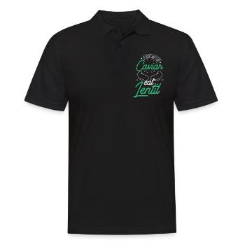If You Don't Eat Caviar Can Eat Lentils - Men's Polo Shirt - black - Front - Kai (181cm)