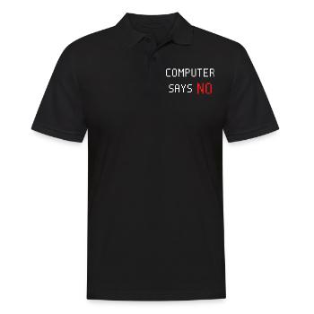 L’ordinateur dit non. L’ordinateur dit non. Dicton - Polo Homme - noir - Devant - Kai (181cm)