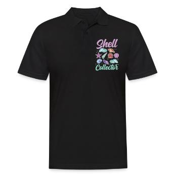 Shell collectors Mussel collectors collect mussels - Men's Polo Shirt - black - Front - Kai (181cm)
