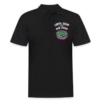 Lentil soup is the new caviar lentils - Men's Polo Shirt - black - Front - Kai (181cm)