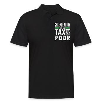 L’inflation verte est une taxe pour les pauvres Vert - Polo Homme - noir - Devant - Kai (181cm)