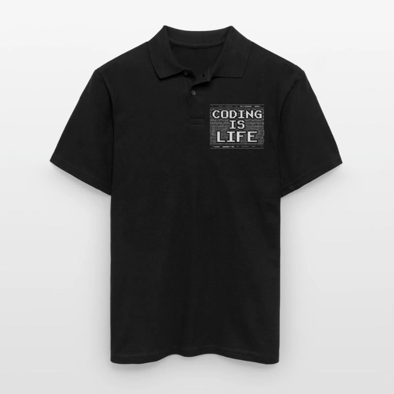 Coding Ist Leben Coder Code Programmierer Männer Poloshirt