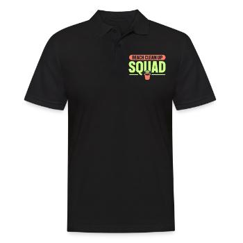 Nettoyage de plage Squad Nettoyage de plage - Polo Homme - noir - Devant - Kai (181cm)