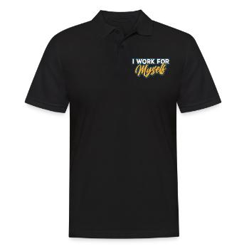 I work for myself founder entrepreneur - Men's Polo Shirt - black - Front - Kai (181cm)