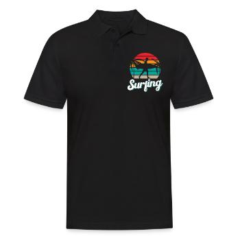 Surf Surf Surfing Planche de surf Surfer - Polo Homme - noir - Devant - Kai (181cm)