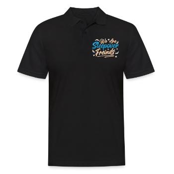 Nous sommes la nuit des amis font la fête pendant la nuit - Polo Homme - noir - Devant - Kai (181cm)