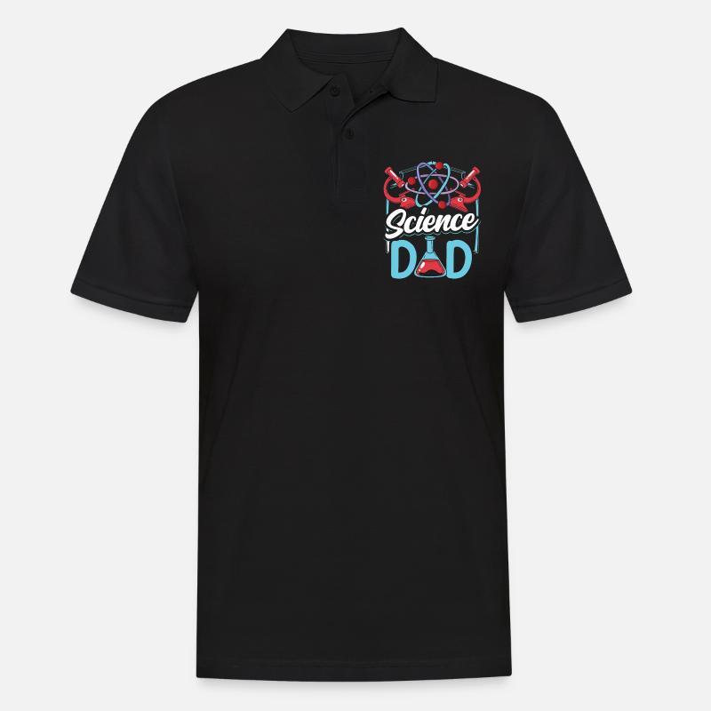 Science Papa Science Team Scientifiques - Polo Homme - noir