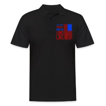 So Sieht Ein Patriotischer Amerikaner Aus USA - Männer Poloshirt - Schwarz - Vorne - Kai (181cm)