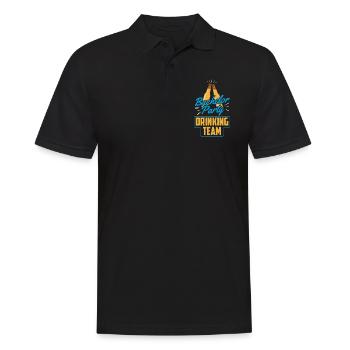Enterrement de vie de garçon Équipe de consommation d’alcool Bride - Polo Homme - noir - Devant - Kai (181cm)