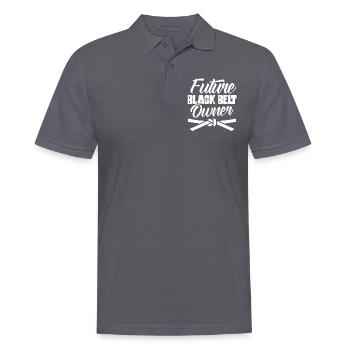 Zukünftiger Schwarzgurt Inhaber Schwarzer Gürtel - Männer Poloshirt - Anthrazit - Vorne - Nico (186cm)