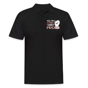 Ja Ich Bin Eine Feministin Und Stolz Darauf Frauen - Polo Homme - noir - Devant - Kai (181cm)