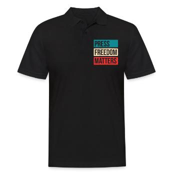 Press freedom is important Press freedom matters - Men's Polo Shirt - black - Front - Kai (181cm)