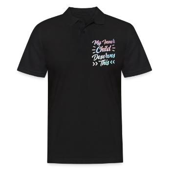 Mein Inneres Kind Verdient Das Süß Selbstliebe - Männer Poloshirt - Schwarz - Vorne - Kai (181cm)