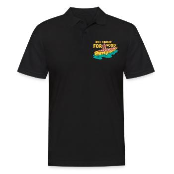 Paddeln Für Essen Hobby Kajakfahren Kayak Kajak - Männer Poloshirt - Schwarz - Vorne - Kai (181cm)