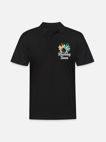 Bowling Team Hobby Bowler Mannschaft - Men's Polo Shirt - black