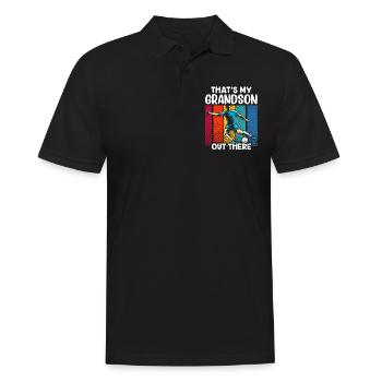 Das Ist Mein Enkel Da Draußen Fußball Sport Hobby - Männer Poloshirt - Schwarz - Vorne - Kai (181cm)