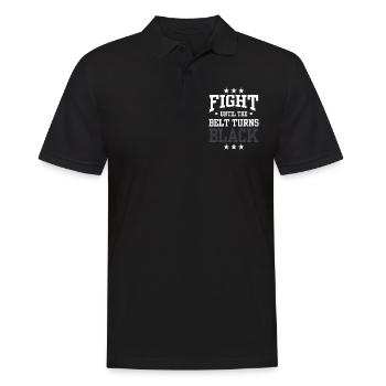 Fighting until the belt turns black Black belt - Men's Polo Shirt - black - Front - Kai (181cm)