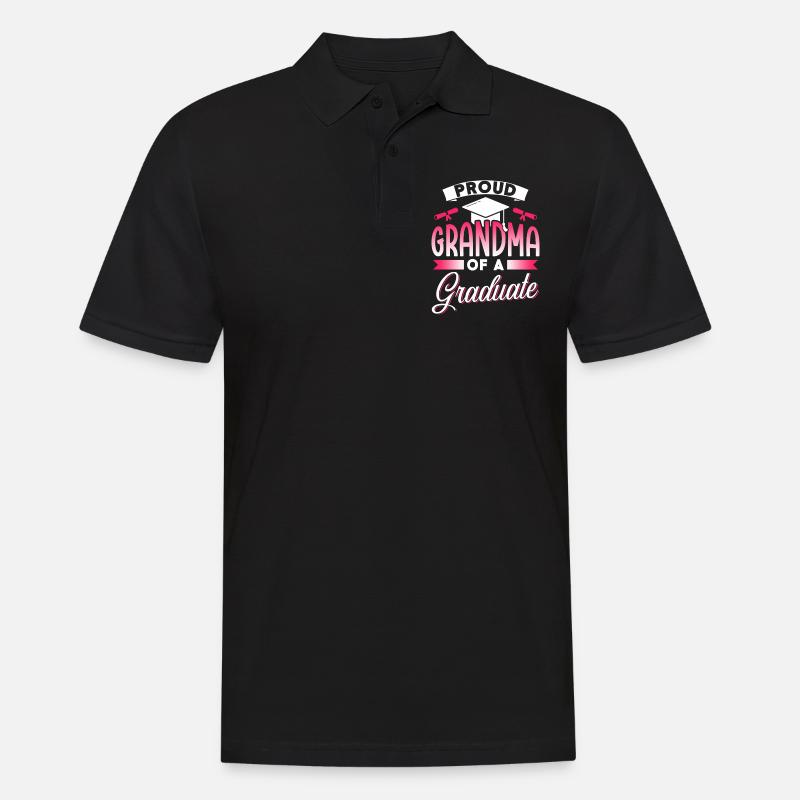 Stolze Großmutter Eines Absolventen Absolvent - Männer Poloshirt - Schwarz