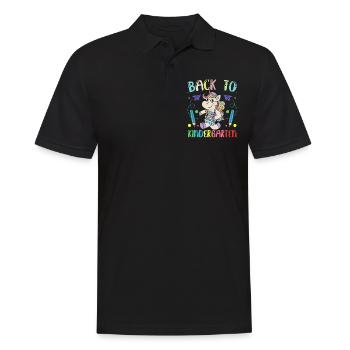 Zurück Zum Kindergarten Humor Kinder Süß Sprüche - Männer Poloshirt - Schwarz - Vorne - Kai (181cm)