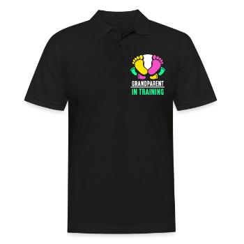 Großeltern In Ausbildung Schwanger Süß Erstes Mal - Männer Poloshirt - Schwarz - Vorne - Kai (181cm)